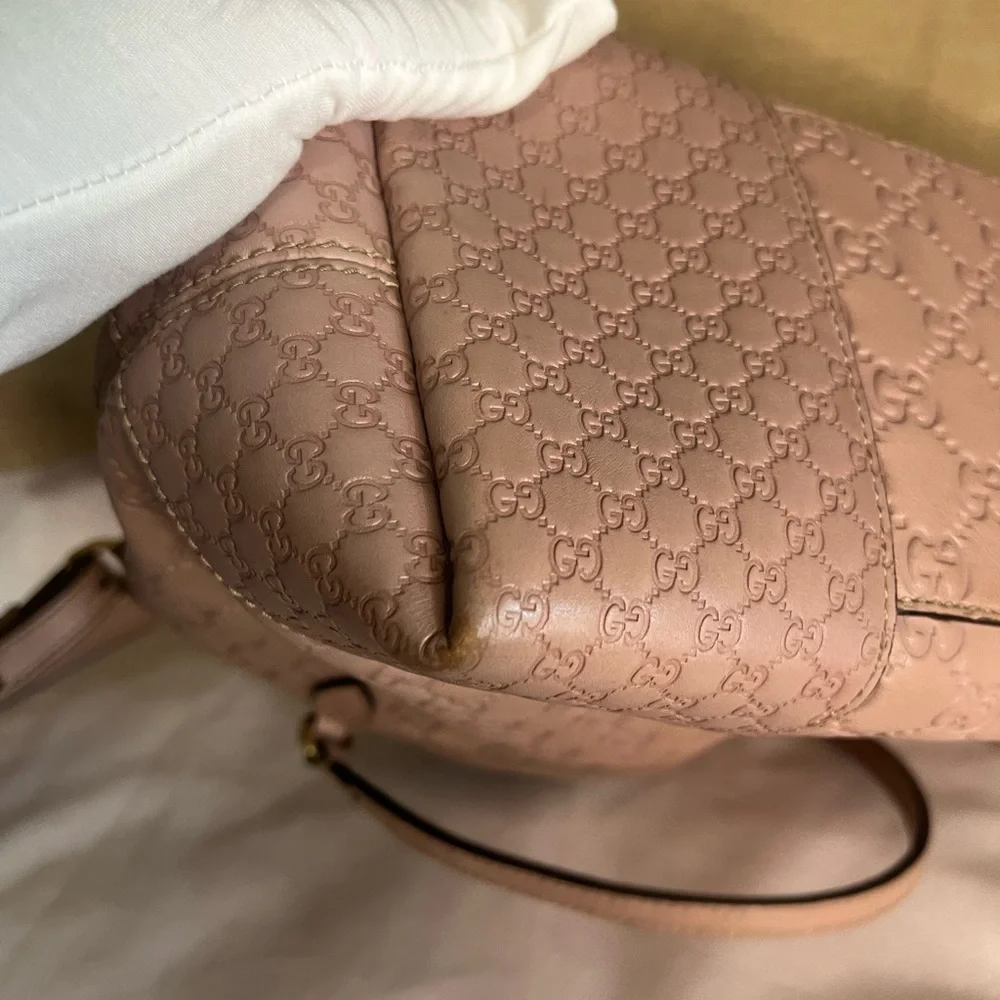 Guccissima soft pink medium Bree foldover Shoulder Bag - Picture 8 of 16